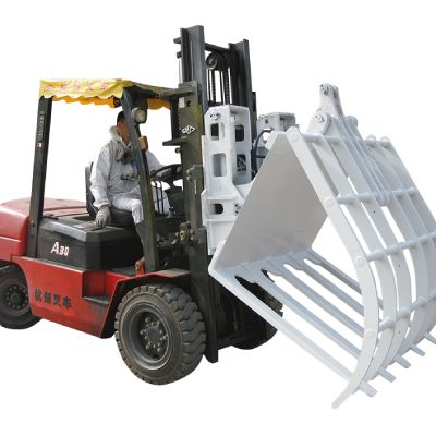 Forklift Kemia Fibro-Malŝparo-Paperaro Hinged Broke Handler